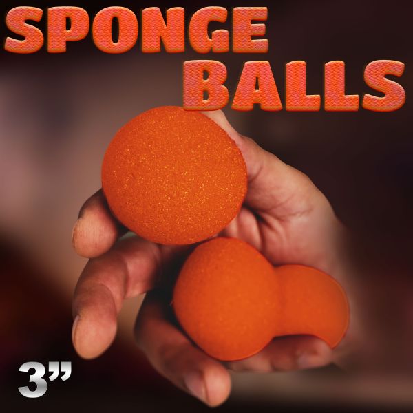 Sponge Balls 3" ; supersoft orange Zauberzubehör Gosh