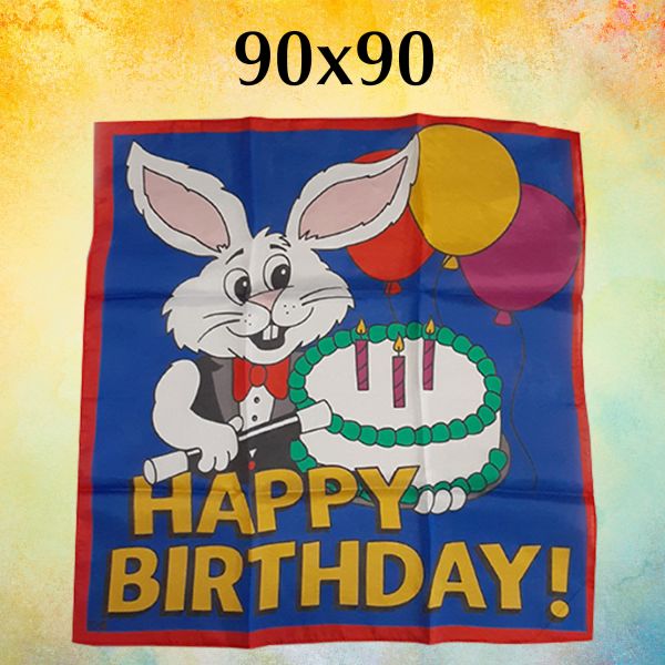 Happy Birthday Silk 90x90 by Ginn and Goshman