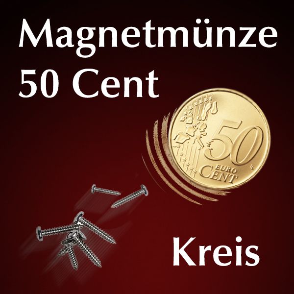 Magnetmünze 50 Cent Euro -Kreis- Zauberzubehör