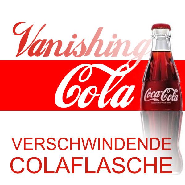 Vanishing Cola Latexflasche leer Zauberrick 