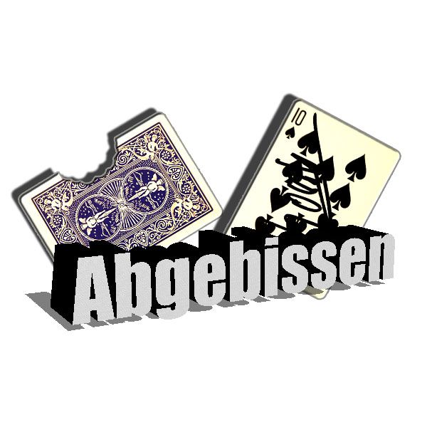 Abgebissen Kartentrick