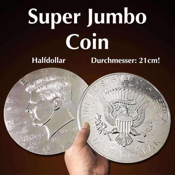Super Jumbo Coin Münzentrick für die Bühne
