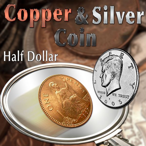 Copper Silver Coin Half Dollar Trickmünze Zaubrn mit Münzen
