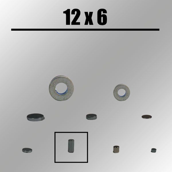Magnet, rund, 12mm x 6 mm Zauberzubehör