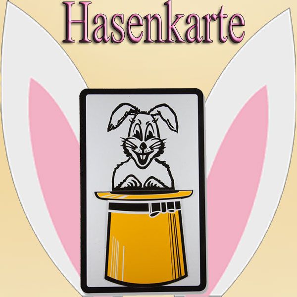 Hasenkarte Zaubertrick für Kinder