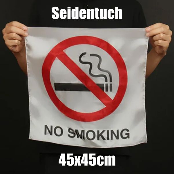Seidentuch "No Smoking" 45x45cm