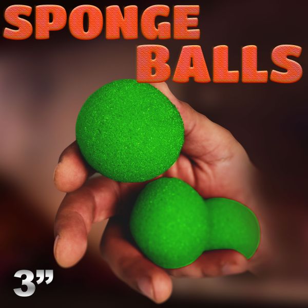 Sponge Balls 3" ; supersoft grün Zauberzubehör