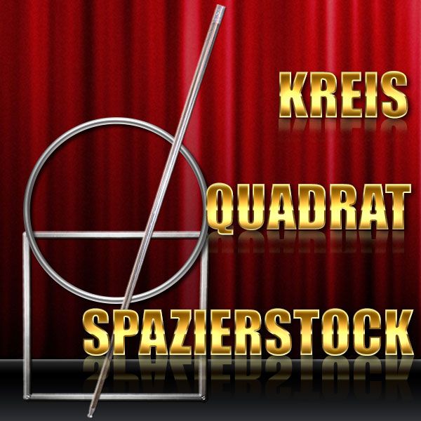 Kreis Quadrat Spazierstock Zaubertrick