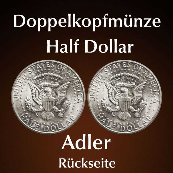 Doppelkopfmünze Half Dollar Rückseite Adler