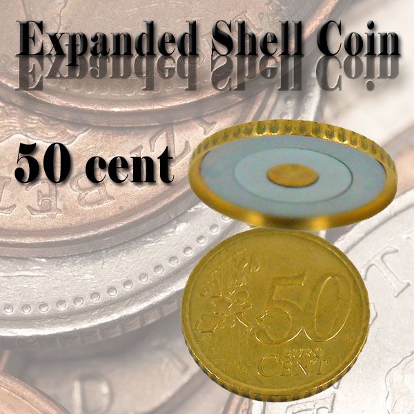 Expanded Shell Coin - 50 Cent Trickmünze Zaubern mit Münzen