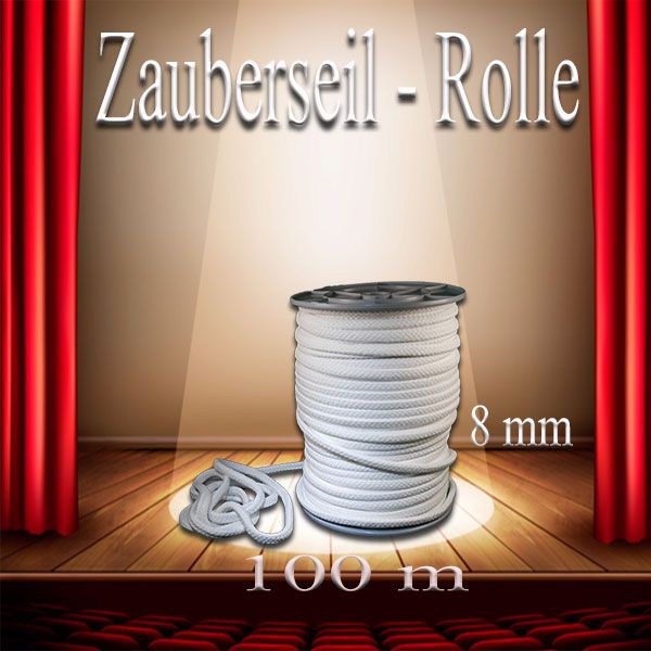 Zauberseil weiß 8mm Rolle Zauberzubehör