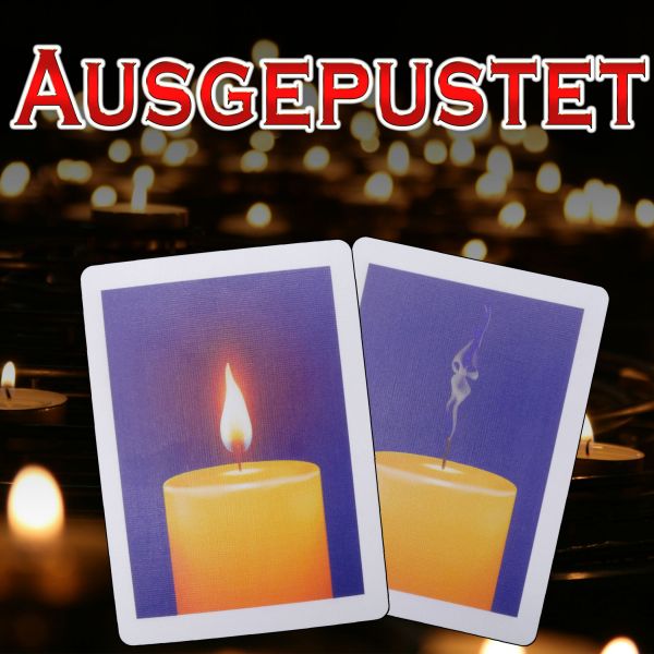 Ausgepustet Kartentrick