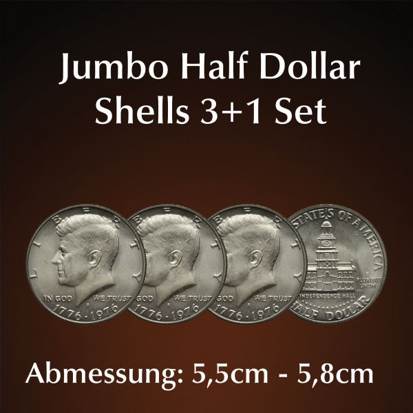 Jumbo Half Dollar Shells 3 + 1 Set