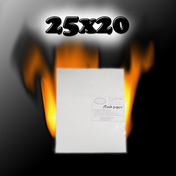Pyropapier 25 cm x 20 cm Zauberzubehör Papier verbrennt rückstandslos Pyroeffekt