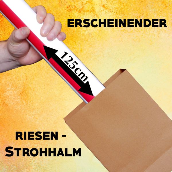 Riesenstrohhalm Zaubertrick für die Bühne