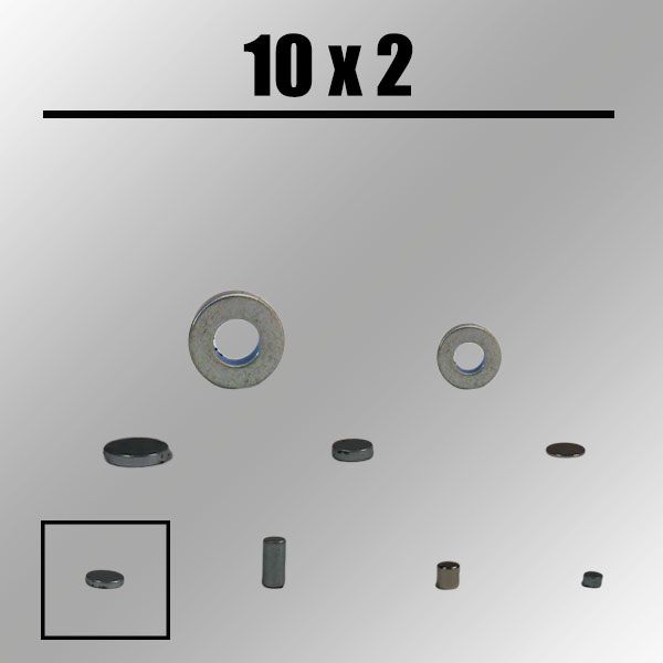 Magnet, rund, 10mm x 2 mm Zauberzubehör