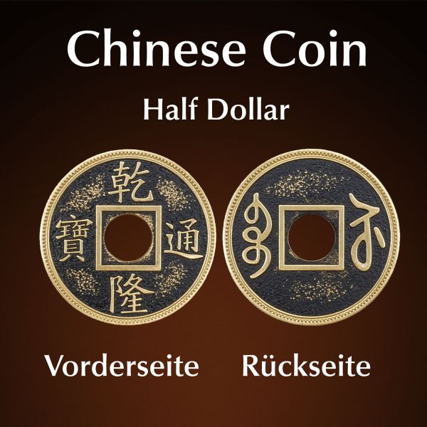 Chinamünze Half Dollar Zauberzubehör Zaubern mit Münzen