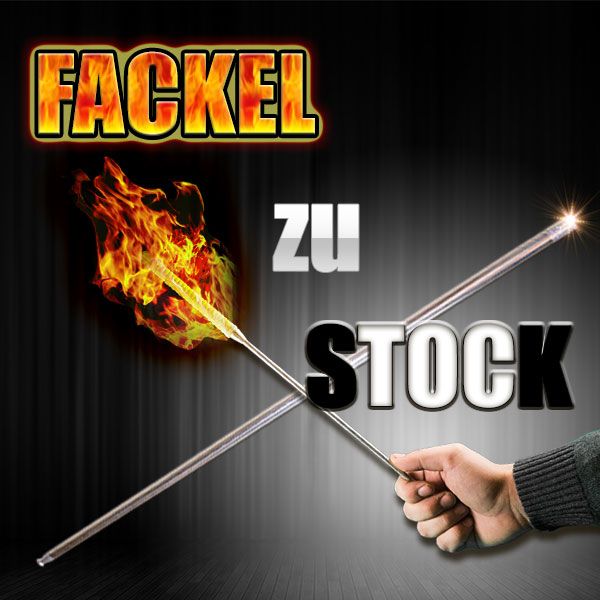 Fackel zu Stock Zaubertrick für die Bühne