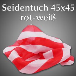 Seidentuch 45x45 Rot-Weiß