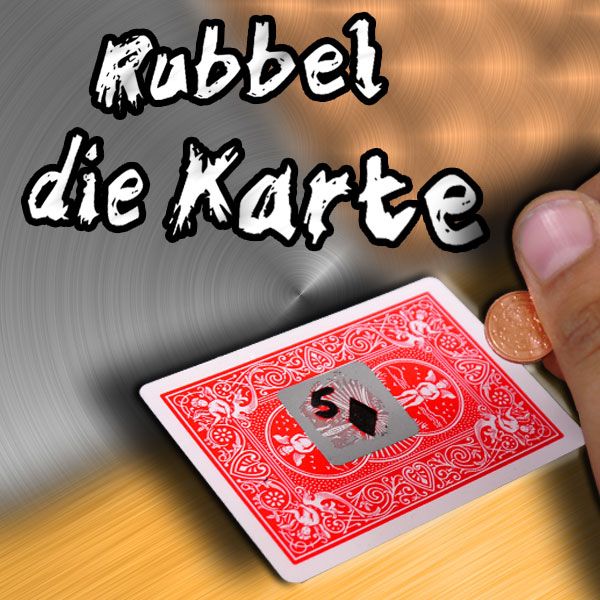 Rubbel die Karte Kartentrick