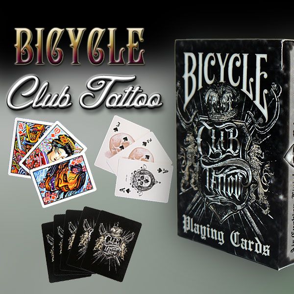 Bicycle - Club Tattoo Kartenspiel für Zauberkünstler