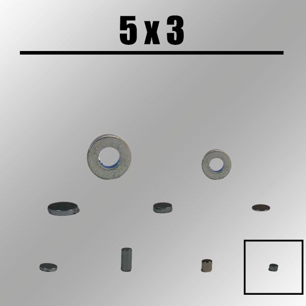Magnet, rund, 5mm x 3 mm Zauberzubehör