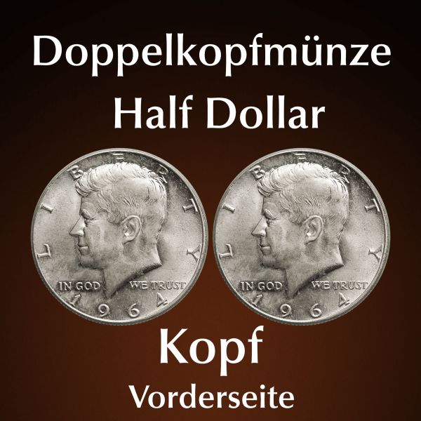 Doppelkopfmünze Half Dollar Vorderseite Kopf