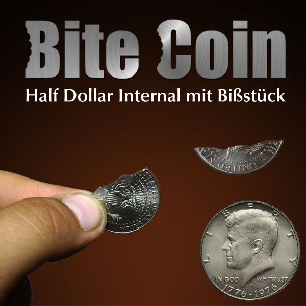 Bite Coin Half Dollar Internal mit Bißstück