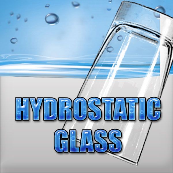 Hydrostatic Glas Zaubertrick Bühne