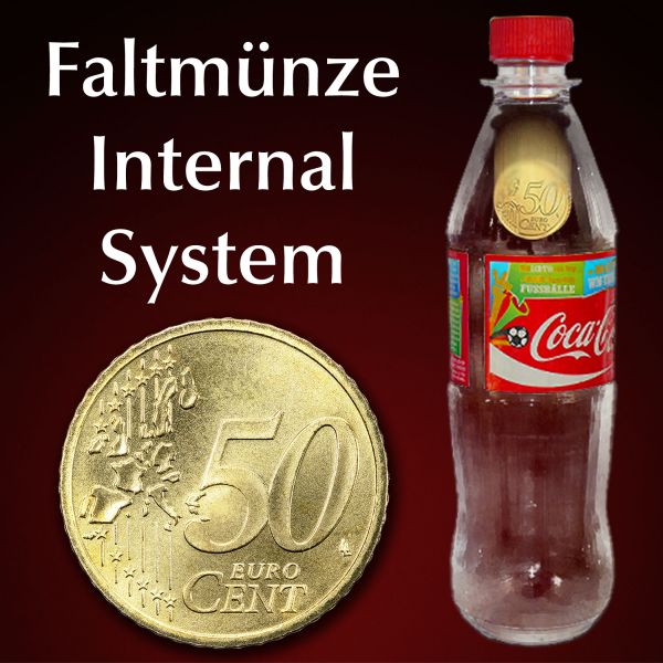 Faltmünze 50-cent Euro Internal Trickmünze Zauberzubehör