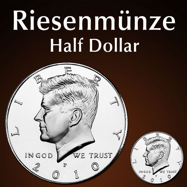 Riesenmünze Halfdollar Zauberzubehör Zaubern mit Münzen