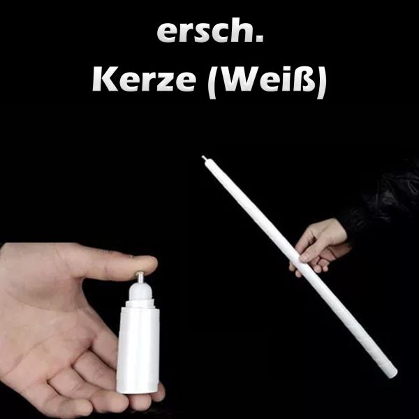 erscheinende Kerze (weiß)