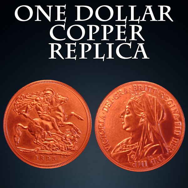 One Dollar Copper Replica Münzenzauberei Zauberzubehör