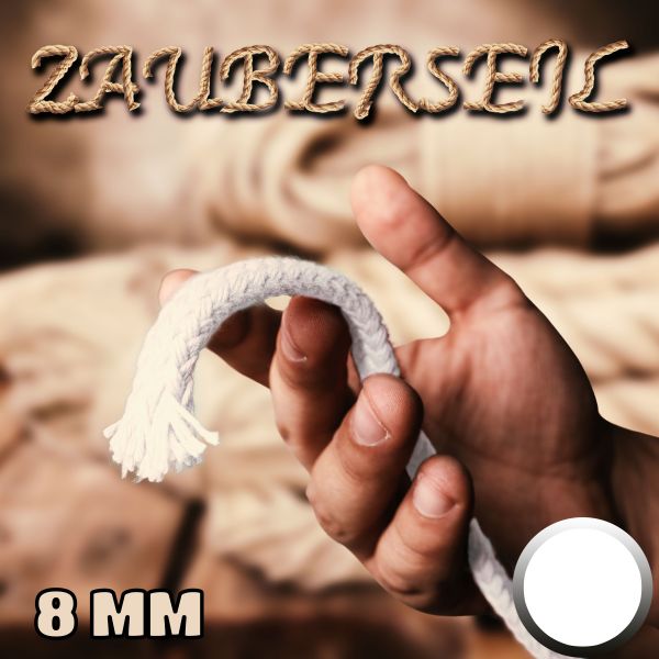 Zauberseil 8mm weiß Zauberzubehör